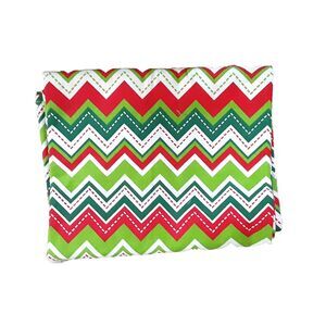 Bright Holiday Chevron Tablecloth 59" x 100"  Cotton Blend Christmas